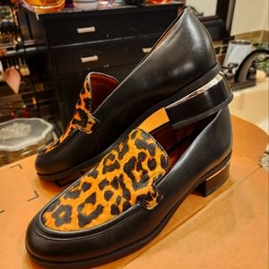 Leppard print loafers